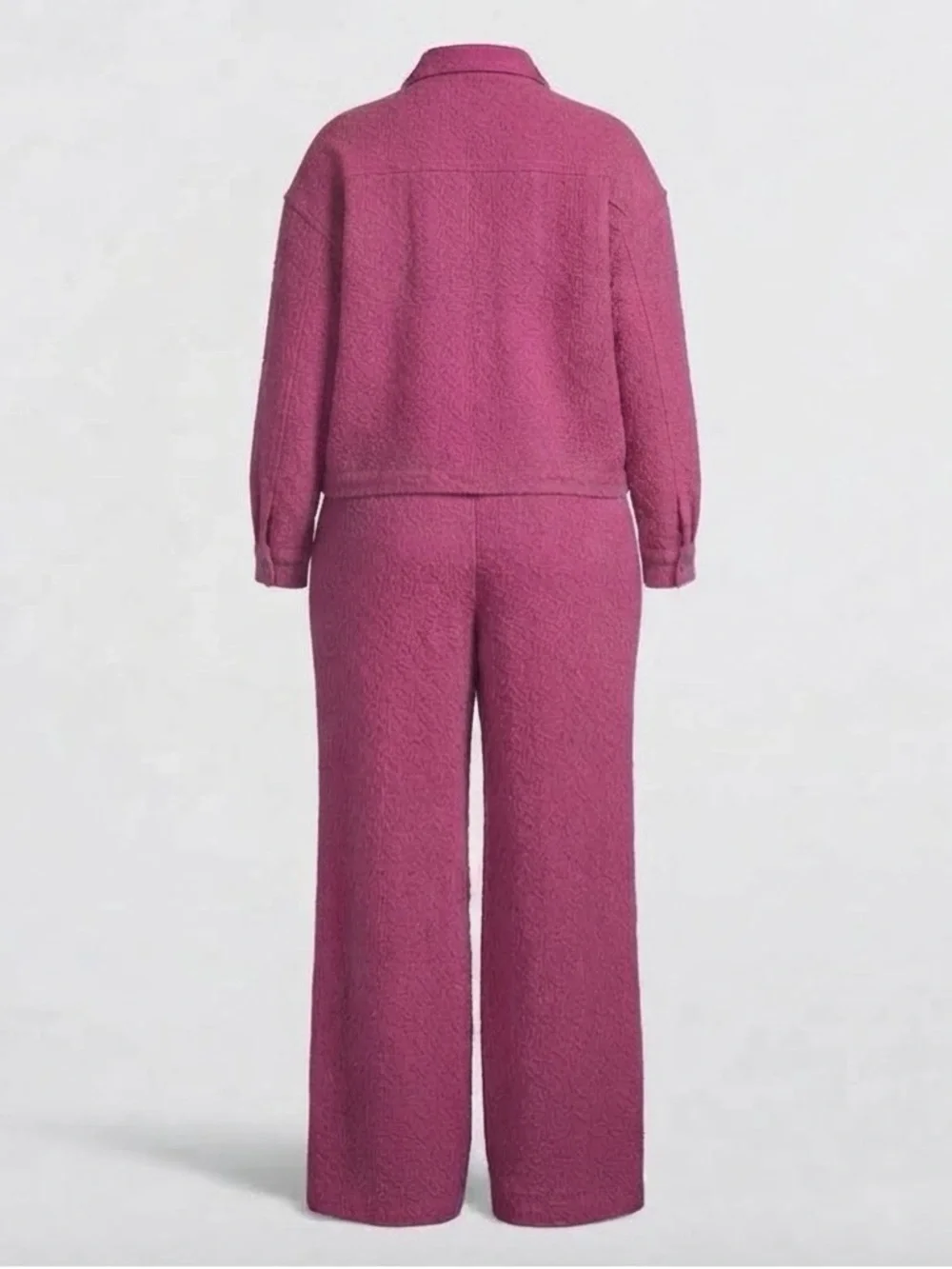 CIDER Pink Jacquard Denim Jacket & Pants Set Size 3XL NWT